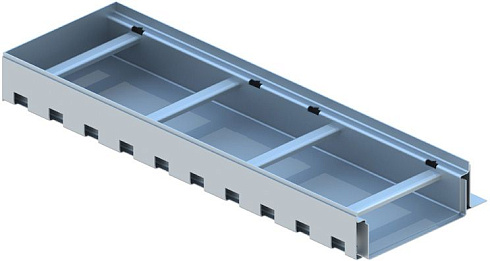 Лоток водоотводный прикромочный ASTAL-PROFI с заглушкой 