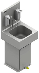 Бесконтактные умывальники педального включения 