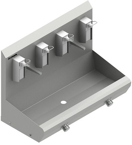 Умывальники бесконтаткные коленного включения (двухсекционные) Умывальник бесконтактный У2СК-2.2.1 производства А-сталь