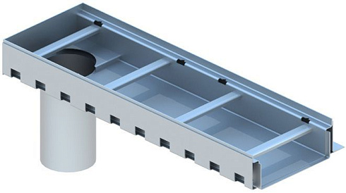 Лоток водоотводный прикромочный ASTAL-PROFI с выпуском в конце
