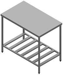 Стол производственный с решетчатой полкой 