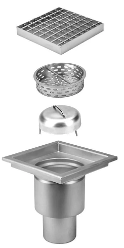 Трапы ТВ-6 ТВ-6 400х200 PROFI (с гидрозатвором) производства А-сталь