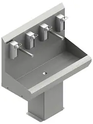 Умывальники бесконтактные сенсорного включения (двухсекционные)