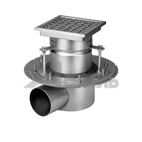 Трапы 2-ТГ двухкорпусные (горизонтальный выпуск) с фланцем для зажима гидроизоляции 2-ТГ 159/108 производства А-сталь