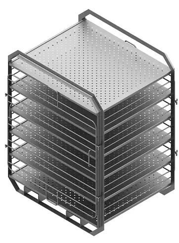 Контейнеры технологические Контейнер (стеллаж) для засолки сыра производства А-сталь