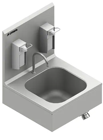 Умывальники бесконтаткные коленного включения (односекционные) Умывальник бесконтактный У1ЦК-2.2.1 производства А-сталь