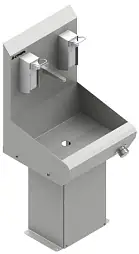 Умывальники бесконтаткные коленного включения (односекционные)